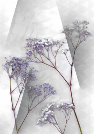 Abstract Floral Landscape Lilac